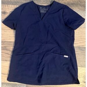 Figs medium Casma navy blue top